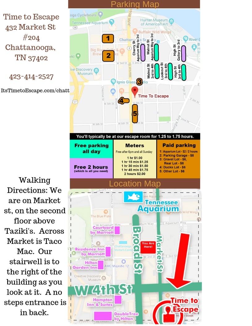 Map of our Location and Parking Information 